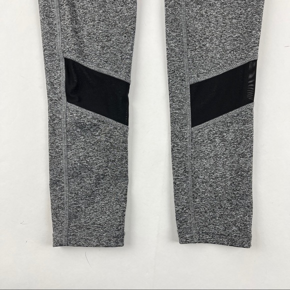 Pop Fit Leggings Womens Small Gray Black Mesh Pockets - Picture 5 of 8
